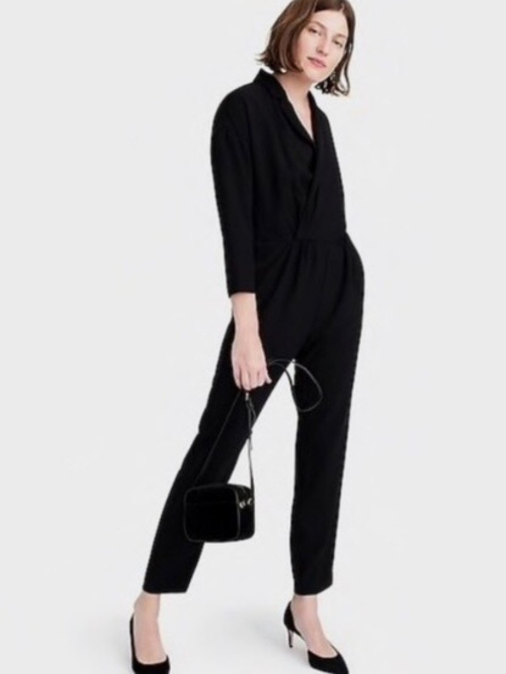 J. Crew Black Long-Sleeve Tailored Jumpsuit NWT